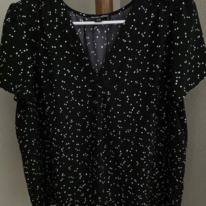 Hilary Radley Black and White Blouse